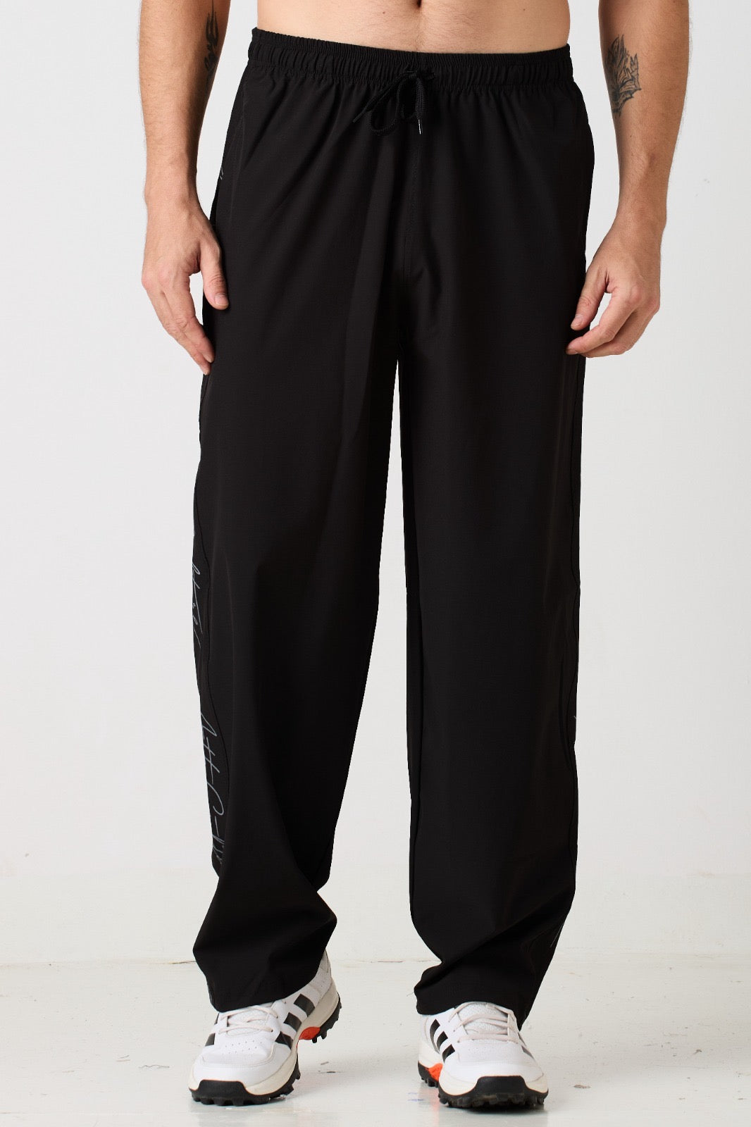 ATHCULTURE Signature Script Track Pant — Black