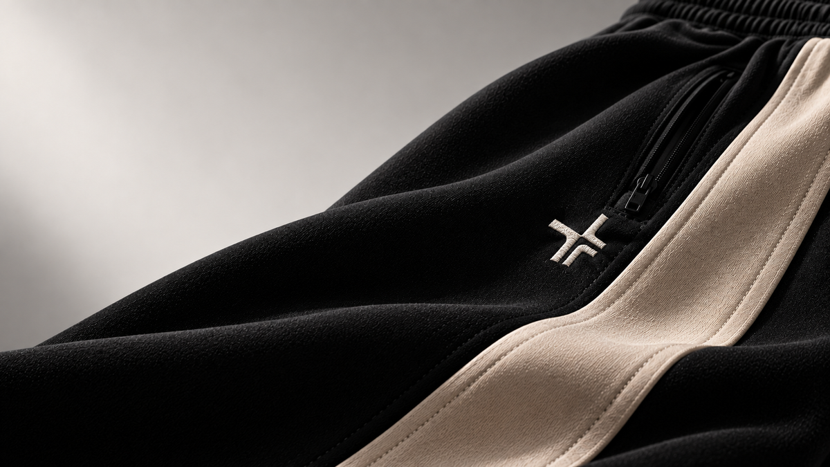 Close-up of ATHCULTURE garment fabric