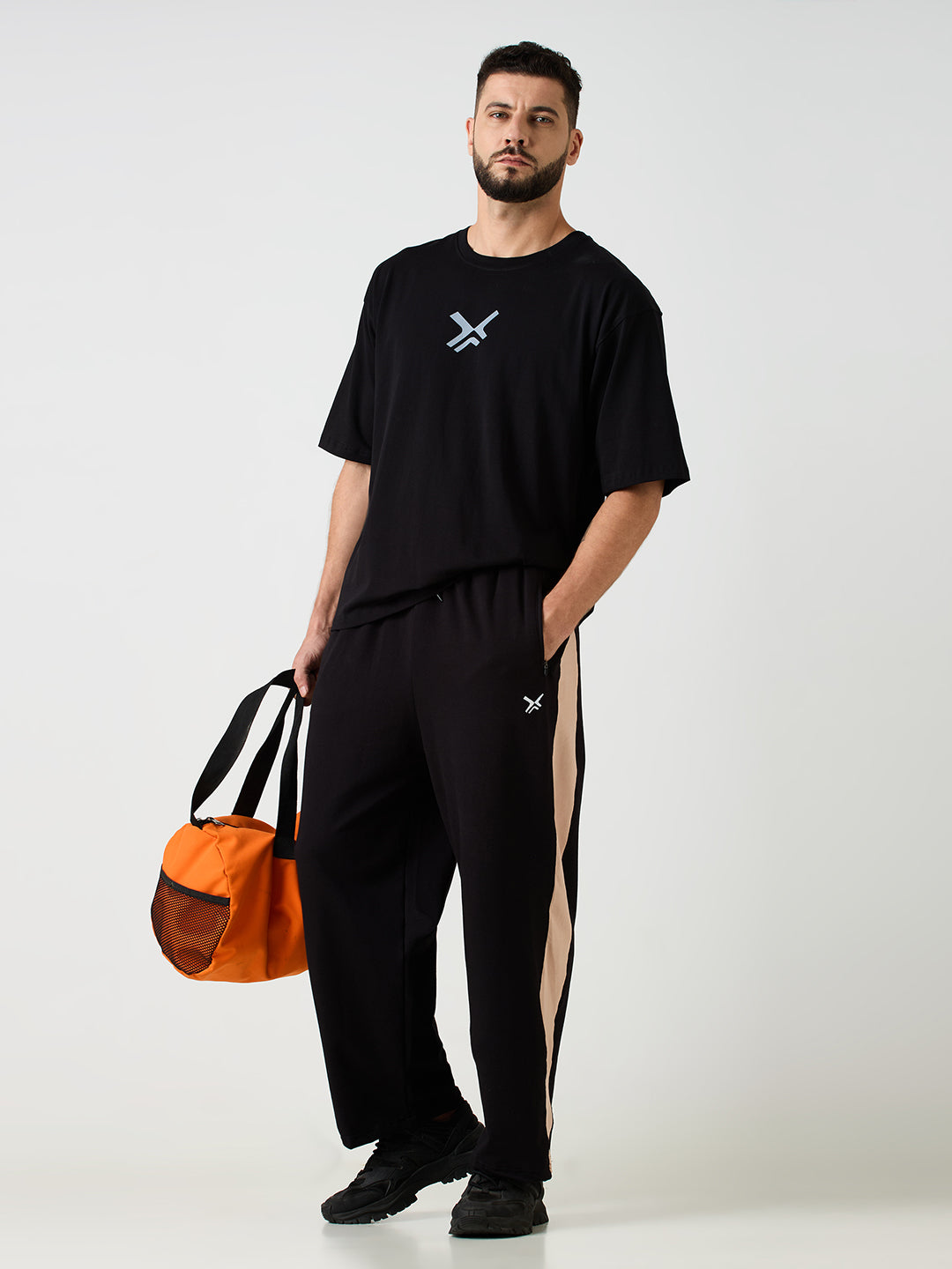 ATHCULTURE Signature Track Pant — Black / Sand