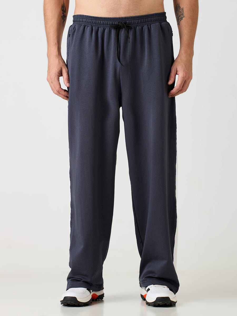 ATHCULTURE Signature Track Pant — Navy / Ivory