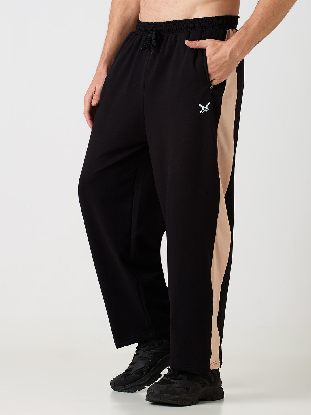 ATHCULTURE Signature Track Pant — Black / Sand